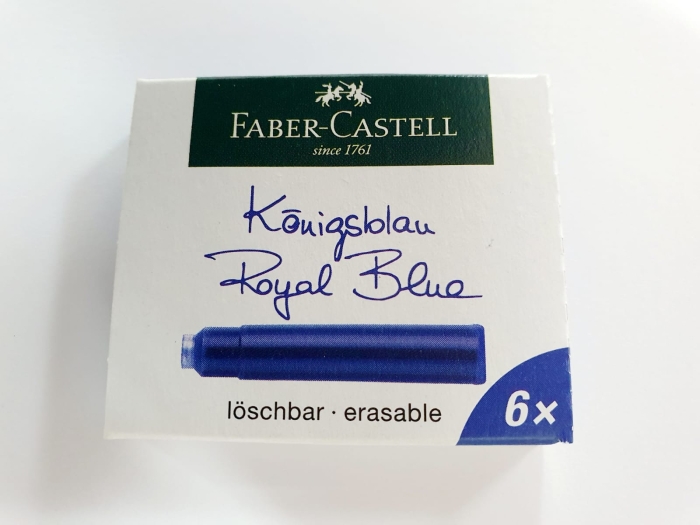 Rezerva cerneala 6/set albastra Faber-Castell
