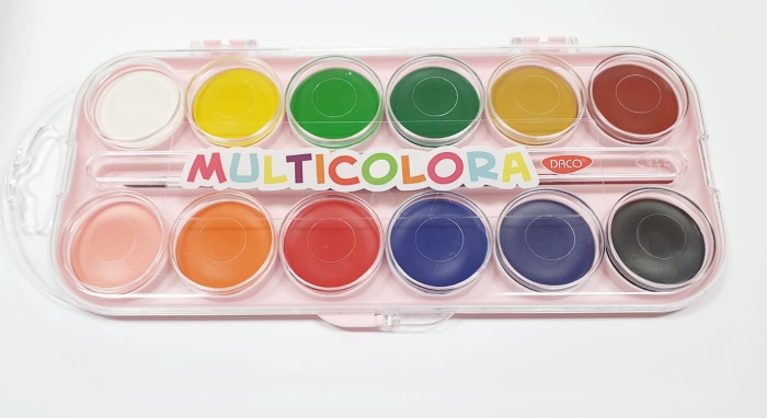 Acuarele 12 culori DACO Multicolora AR123