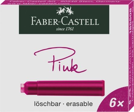 Rezerva cerneala 6/set roz Faber-Castell
